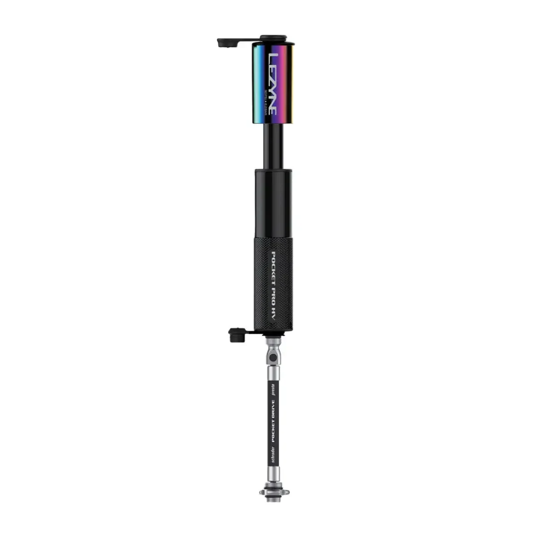 Lezyne Pocket Drive Pro HV Mini Pump - Aluminium | 90psi | Presta/Schrader - Neo/Black - Image 2