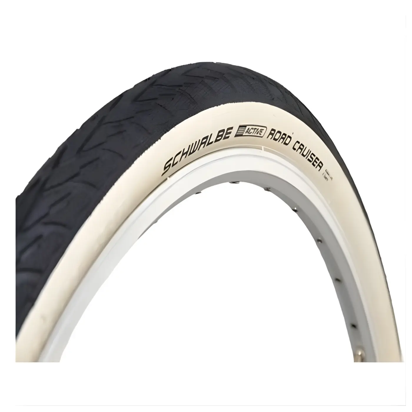 Schwalbe Road Cruiser Tire - 26 x 1.75 | White/Black | Wire