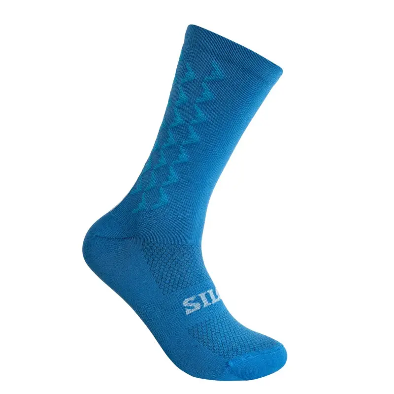 Silca Aero Socks - Tall | Cyan Blue